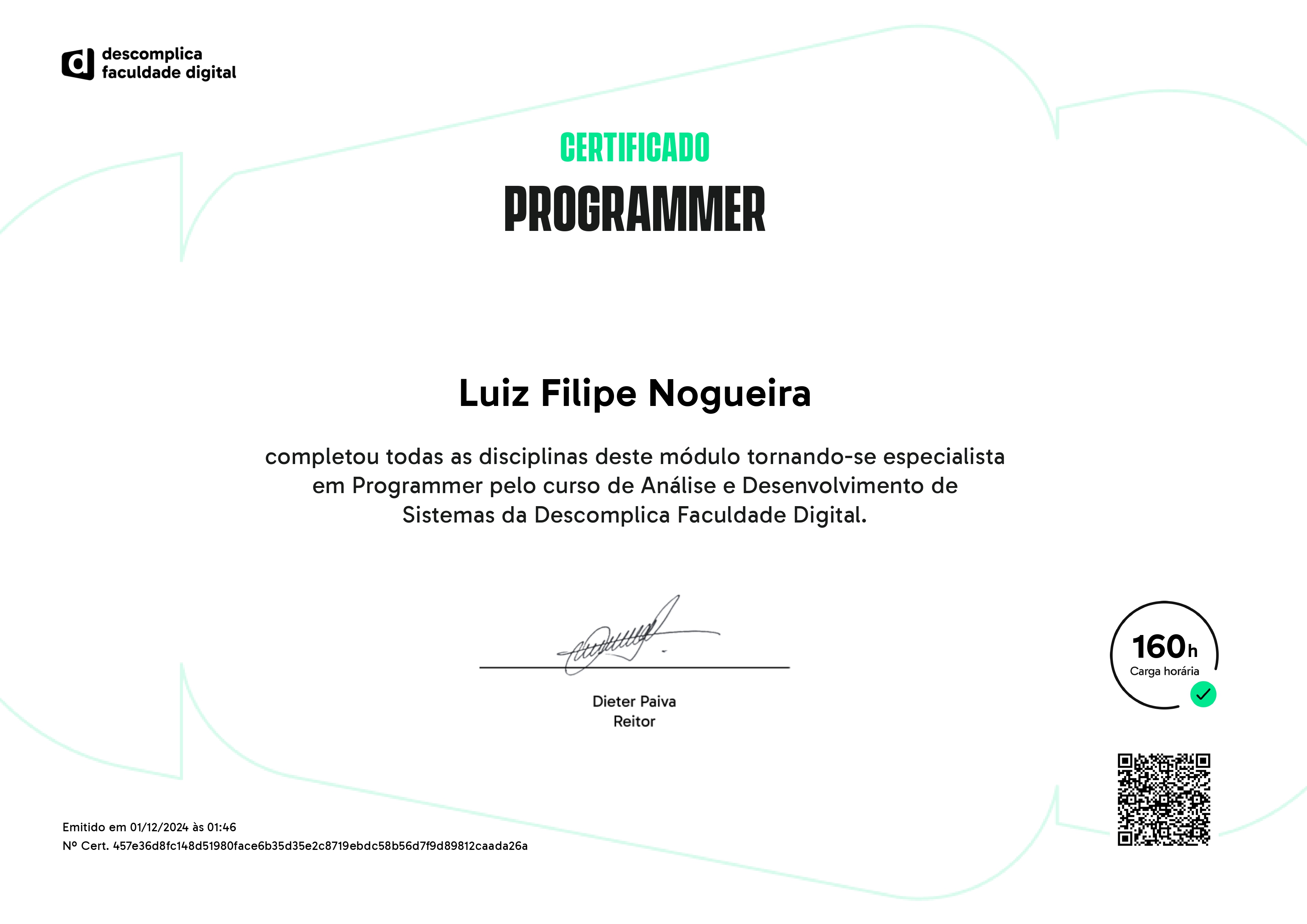 Certificado Programmer